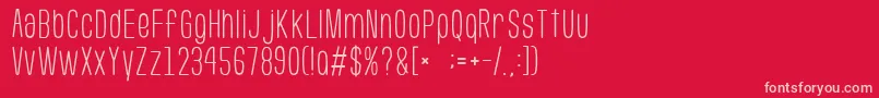 GomariceUsuaziHosomozi Font – Pink Fonts on Red Background