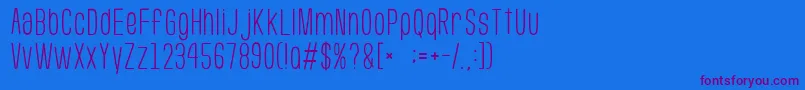 GomariceUsuaziHosomozi Font – Purple Fonts on Blue Background