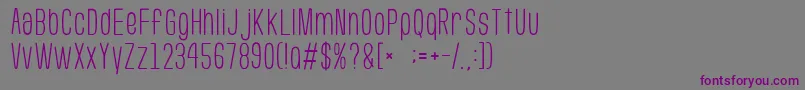 GomariceUsuaziHosomozi Font – Purple Fonts on Gray Background