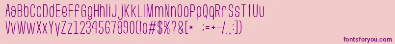 GomariceUsuaziHosomozi Font – Purple Fonts on Pink Background