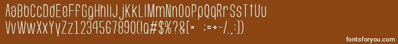 GomariceUsuaziHosomozi Font – White Fonts on Brown Background