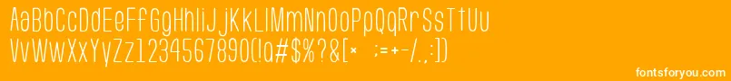 GomariceUsuaziHosomozi Font – White Fonts on Orange Background