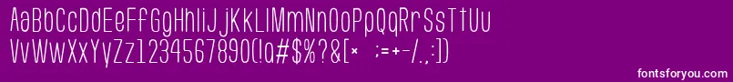GomariceUsuaziHosomozi Font – White Fonts on Purple Background