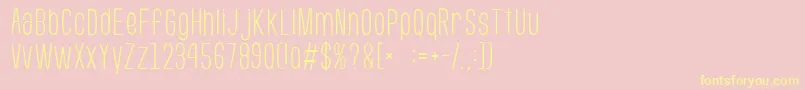 GomariceUsuaziHosomozi Font – Yellow Fonts on Pink Background