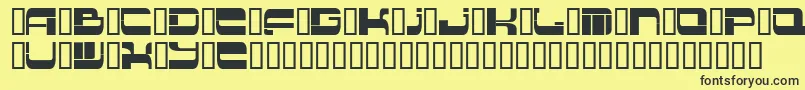 Insert2 ffy-Schriftart – Schwarze Schriften auf gelbem Hintergrund