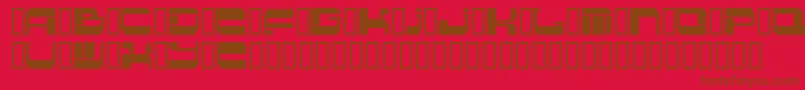 Insert2 ffy-Schriftart – Braune Schriften auf rotem Hintergrund