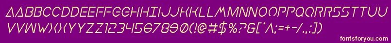 More about Earthorbitercondital Font Earthorbitercondital Font – Yellow Fonts on Purple Background
