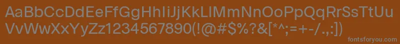 フォントArcoperpetuoRegular – 茶色の背景に灰色の文字