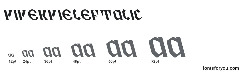PiperPieLeftalic Font Sizes