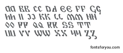Überblick über die Schriftart PiperPieLeftalic