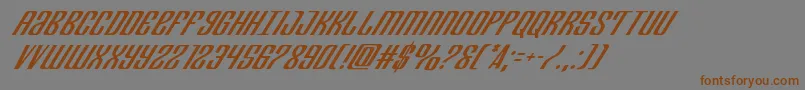 Departmenthsuperital Font – Brown Fonts on Gray Background