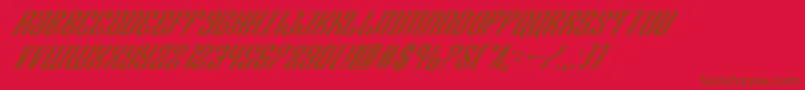 Departmenthsuperital Font – Brown Fonts on Red Background