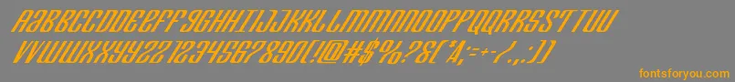 Departmenthsuperital Font – Orange Fonts on Gray Background