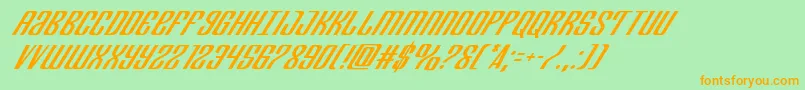 Departmenthsuperital Font – Orange Fonts on Green Background