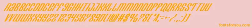 Departmenthsuperital Font – Orange Fonts on Pink Background
