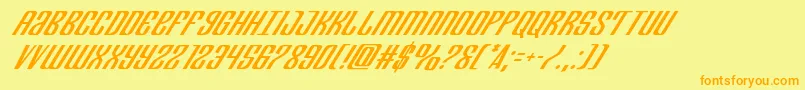 Departmenthsuperital Font – Orange Fonts on Yellow Background