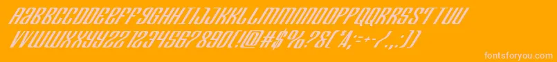 Departmenthsuperital Font – Pink Fonts on Orange Background