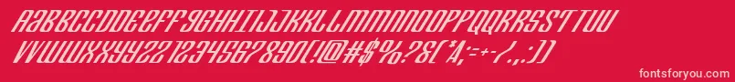 Departmenthsuperital Font – Pink Fonts on Red Background
