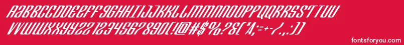 Departmenthsuperital Font – White Fonts on Red Background