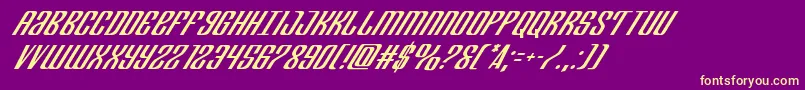 Departmenthsuperital Font – Yellow Fonts on Purple Background