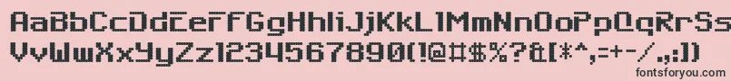 6809char Font – Black Fonts on Pink Background