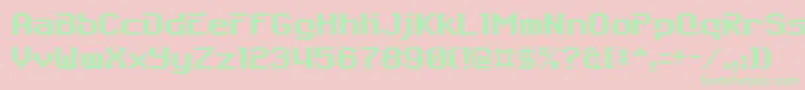 6809char Font – Green Fonts on Pink Background