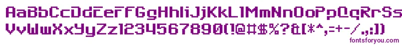 6809char Font – Purple Fonts on White Background