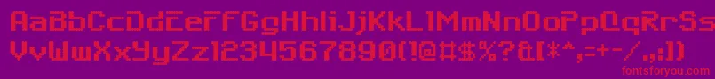 Шрифт 6809char – красные шрифты на фиолетовом фоне