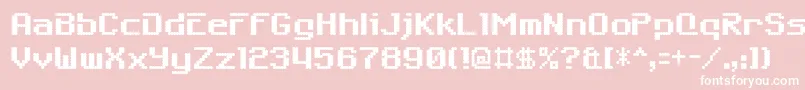 6809char Font – White Fonts on Pink Background