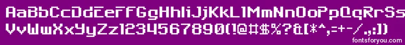 6809char Font – White Fonts on Purple Background