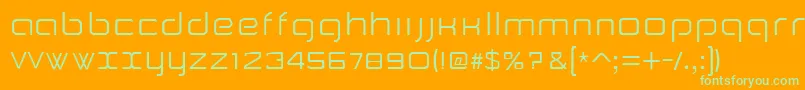 フォントCamomile – オレンジの背景に緑のフォント