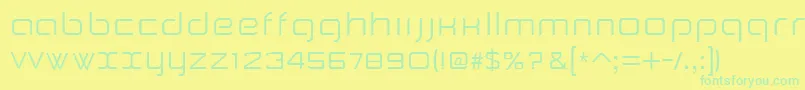 Шрифт Camomile – зелёные шрифты на жёлтом фоне