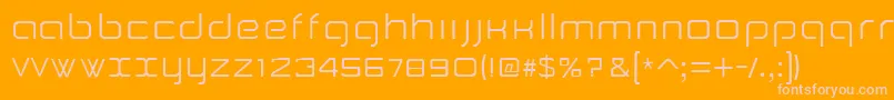 フォントCamomile – オレンジの背景にピンクのフォント