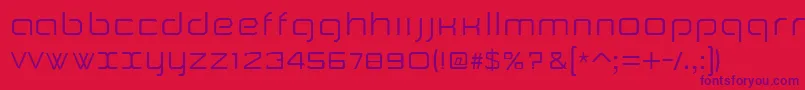 Camomile Font – Purple Fonts on Red Background