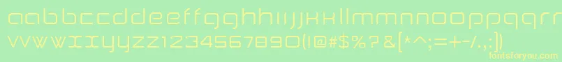 Camomile-Schriftart – Gelbe Schriften auf grünem Hintergrund