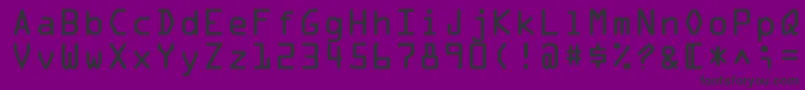Шрифт OcraLtAlternate – чёрные шрифты на фиолетовом фоне