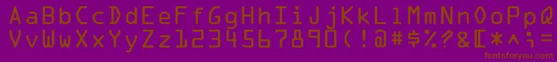 OcraLtAlternate-fontti – ruskeat fontit violetilla taustalla