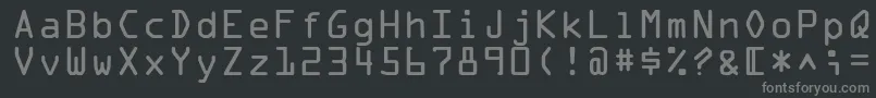 フォントOcraLtAlternate – 黒い背景に灰色の文字