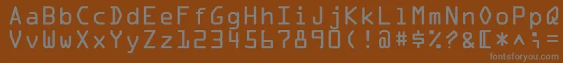 Шрифт OcraLtAlternate – серые шрифты на коричневом фоне