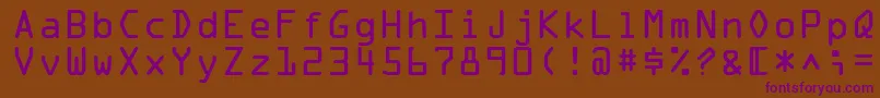 Шрифт OcraLtAlternate – фиолетовые шрифты на коричневом фоне