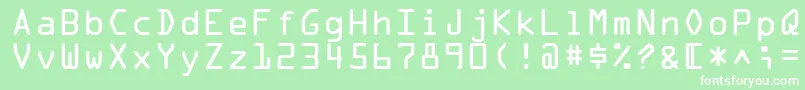 フォントOcraLtAlternate – 緑の背景に白い文字