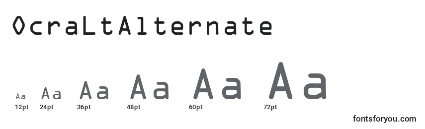 OcraLtAlternate Font Sizes
