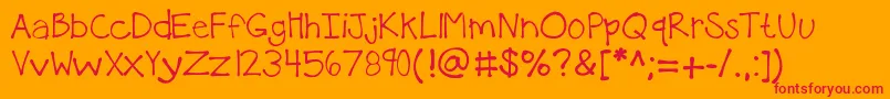 Kbthelittlefella Font – Red Fonts on Orange Background