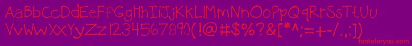 Kbthelittlefella Font – Red Fonts on Purple Background