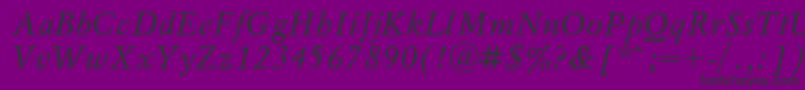 MyslIta Font – Black Fonts on Purple Background