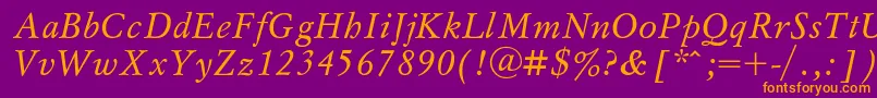 MyslIta Font – Orange Fonts on Purple Background