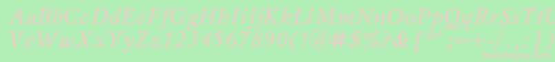 MyslIta Font – Pink Fonts on Green Background