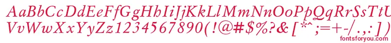 MyslIta Font – Red Fonts on White Background