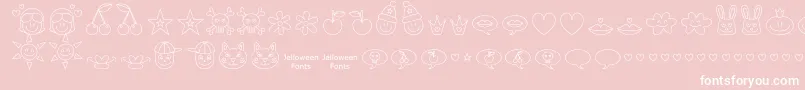 Jellodings Font – White Fonts on Pink Background