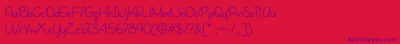 AprilFlowersOtf Font – Purple Fonts on Red Background